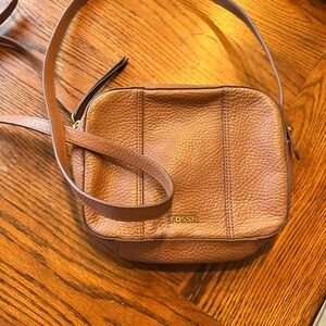 Fossil Brown Leather Crossbody Bag